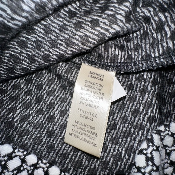 Women's Max Studio Black and Ivory Belted Shirt Dress - Medium - Picture 8 of 10